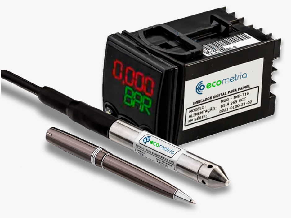 Indicador ECO-IND + Sonda de Nível ECO-TNH-MICRO Ø17 mm